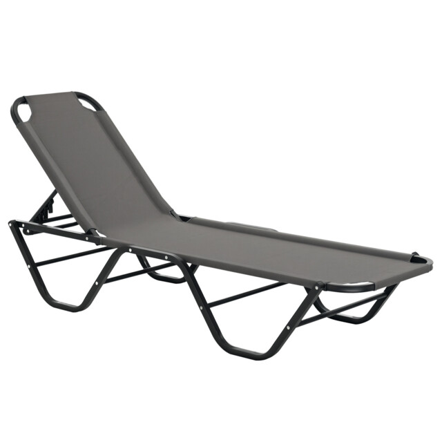 Outsunny Sun Lounger Relaxer Recliner With 5-position Adjustable