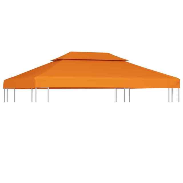 Gazebo Cover Canopy Replacement 310 / M² Orange 3 X 4 M Vidaxl