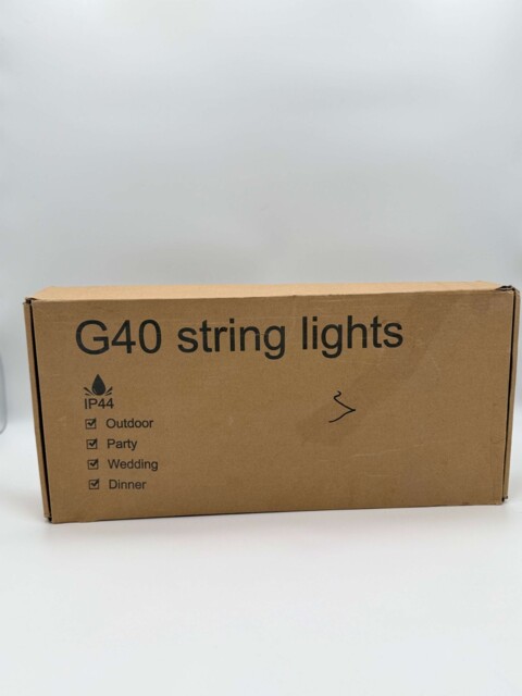 G40 Garden 25 Glass Bulbs Outdoor String Lights