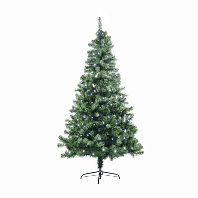 Green Christmas Tree Pre-lit Led Lights Bushy Pine Outdoor Xmas Home