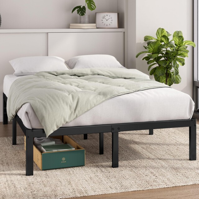 Elias Double Bed Frame With Storage Space Underneath - 4ft6 (135 X 190