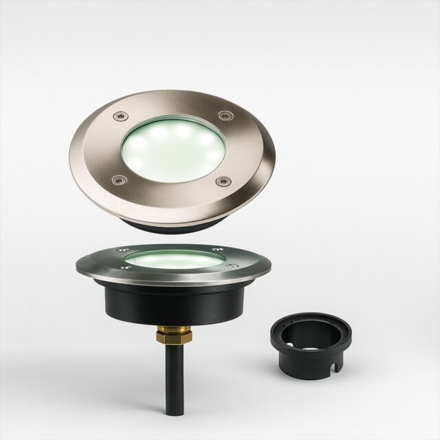 Knightsbridge Led White Ground Deck Light 230v Ip65 1.2w Outside