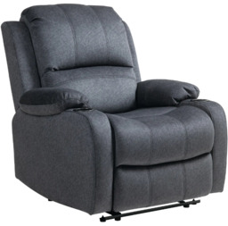 Recliner Armchair For Living Room Recliner Chair With Cup Holder Black