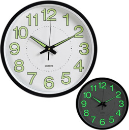 Warmiehomy Luminous Wall Clock - 12 Inch Small Round Night Light For