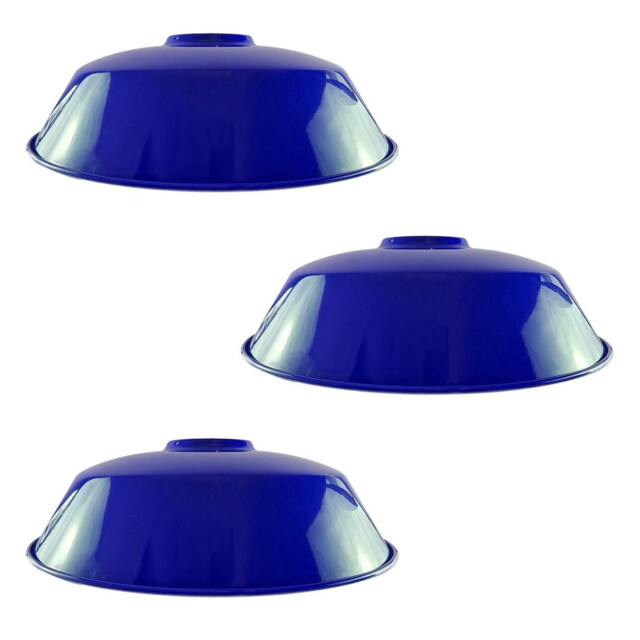 Lampshade Navy Blue Metal Vintage Pendant 14x12x15in Easy-fit E27/b22