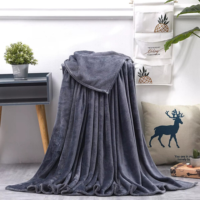 Coral Fleece Throw Blanket Soft Warm Sofa Bed Camping Nap Blanket