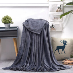 Coral Fleece Throw Blanket Soft Warm Sofa Bed Camping Nap Blanket