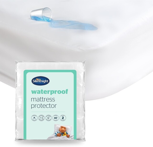 Silentnight Waterproof Mattress Protector Double, Rustle Free,