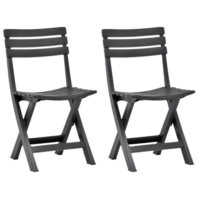 Outdoor Patio 2pcs Plastic Garden Chairs Outside Seating Seats