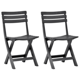 Outdoor Patio 2pcs Plastic Garden Chairs Outside Seating Seats