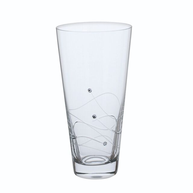 Dartington Crystal Glitz Conical Vase - 25 Cm