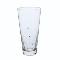 Dartington Crystal Glitz Conical Vase - 25 Cm
