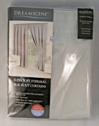 Dreamscene - Supersoft Thermal Blackout Curtains Pencil Pleat Silver