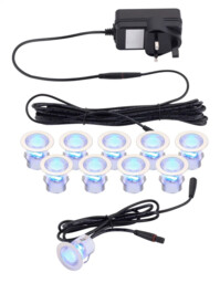 Outdoor Light Silver Kios 2 Led 30mm Decking Kit Ip44 Cct