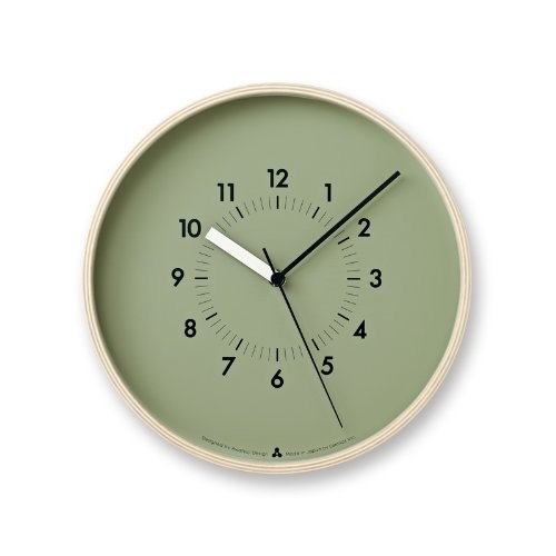 Lemnos Soso Wall Clock Japan Green Awa13-06 Gn