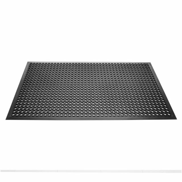 Jantex Rubber Black Anti Fatigue Mat Commercial Kitchen Non Slip