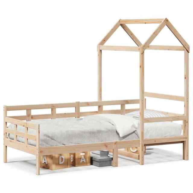 Day Bed With Roof 80x200 Cm Solid Wood Pine Vidaxl