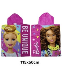 Barbie Hooded Towel Kids Poncho Swimming Beach Pool Fresh Pink Robe