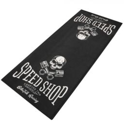 Biketek Workshop Garage Pit Mat 'speed Shop' 190 X 80cm Custom Design
