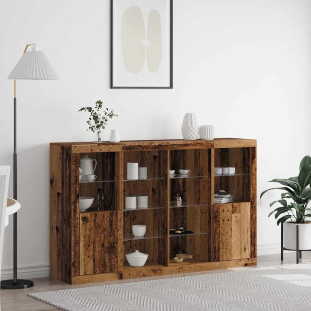 Sideboard Old Wood 163 X 37 X 100 Cm Engineered Wood Vidaxl
