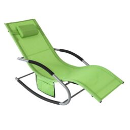 Sobuy Sun Lounger Garden Chair Recliner With Pillow & Side