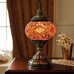 Marrakech Table Lamp Moroccan Style Mosaic Glass Indoor Home Lantern