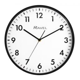 Ravel 30cm White Dial Black Wall Clock R.wc.30.3