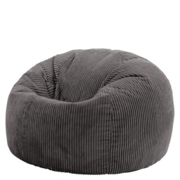 Icon Kingston Cord Bean Bag, Charcoal Grey, Large Adult Bean Bag Chair