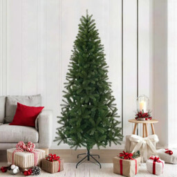 Artificial Christmas Tree Green 210 Cm Pvc Pe And Steel Vidaxl