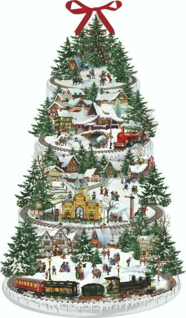 Christmas Railway Tree Cut Out Advent Calendar Design By Barbara Behr