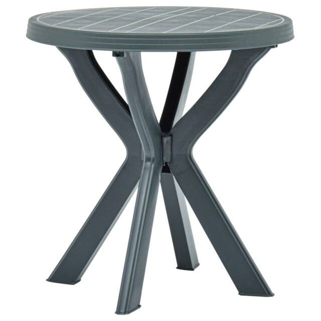 Bistro Table Green Plastic Ø70cm X72cm Weatherproof Lightweight Garden