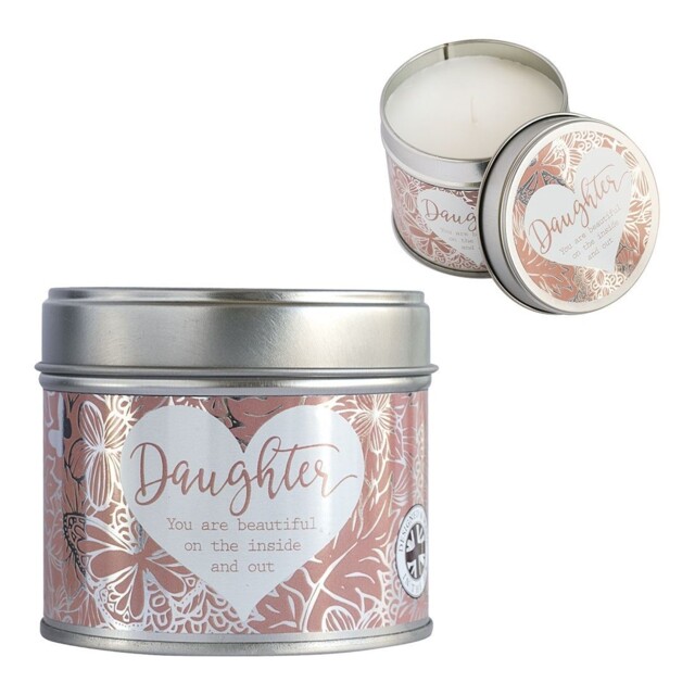 Said With Sentiment Daughter Candle Tin Linen Scented Home Decor