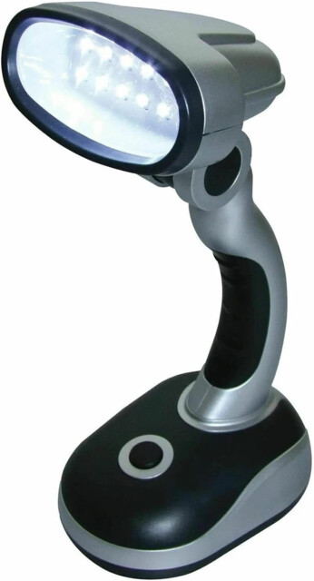Battery Powered Led Desk Lamp Reading Work Bedside Table Portable