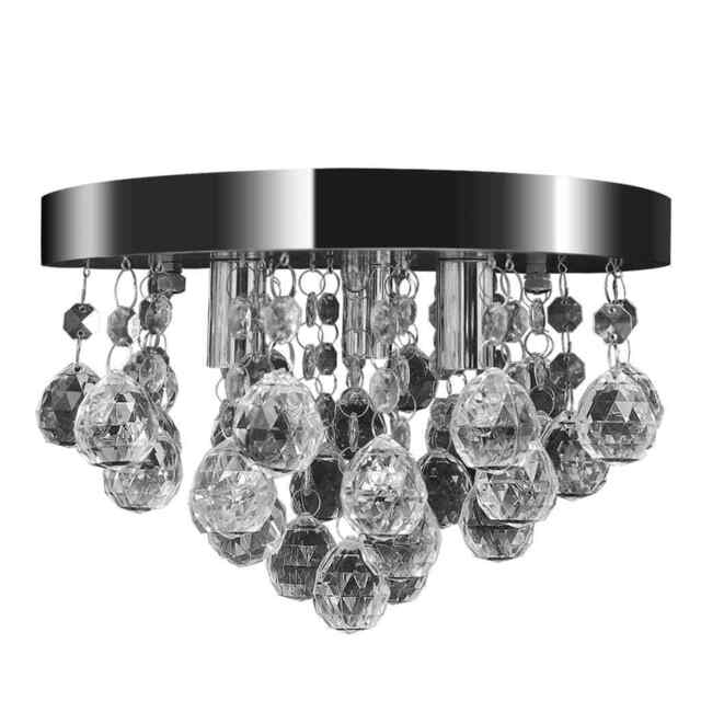 Pendant Ceiling Lamp Crystal Design Chandelier Chrome Vidaxl