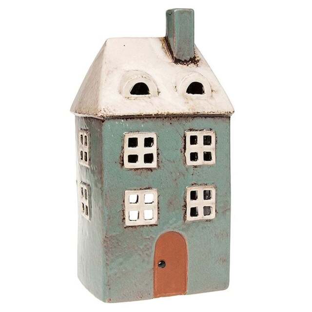 Joe Davies Village Pottery Tall House Ceramic Tealight Candle Holder