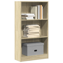 Bookcase Sonoma Oak 60x24x109 Cm Engineered Wood Vidaxl