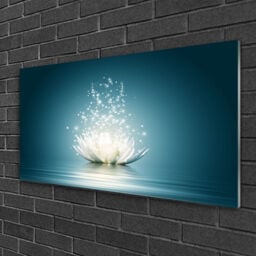 Print On Glass Wall Art 100x50 Picture Image Lotus Flower Blossom