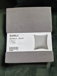Ikea Gurli Cushion Cover 50 X 50 Cm 100% Cotton Grey 602.811.44