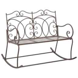 Garden Bench 104 Cm Iron Antique Brown Vidaxl