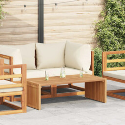 Garden Side Table Brown 110 X 55 X 35.5 Cm Solid Teak Wood Vidaxl