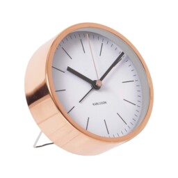 Karlsson Minimal Metal Alarm Clock - Copper