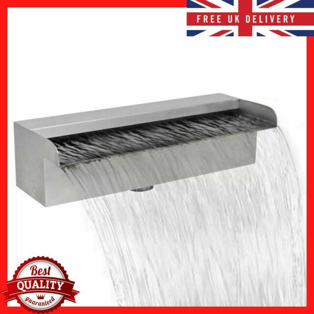 Waterfall Pool Fountain Outdoor Cascade Water Feature Stainless Steel