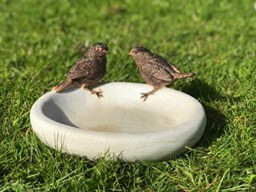 Bird Bowl Ceramic With Stand, Decorative Bird Feeder, Garden Decor