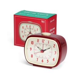 Retro Alarm Clock- Battery Powered, Analogue Bedside Clocks, Vintage