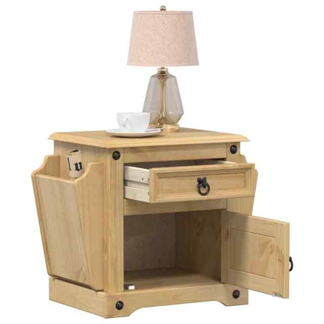Bedside Cabinet Corona 45x35x47.5 Cm Solid Wood Pine Vidaxl