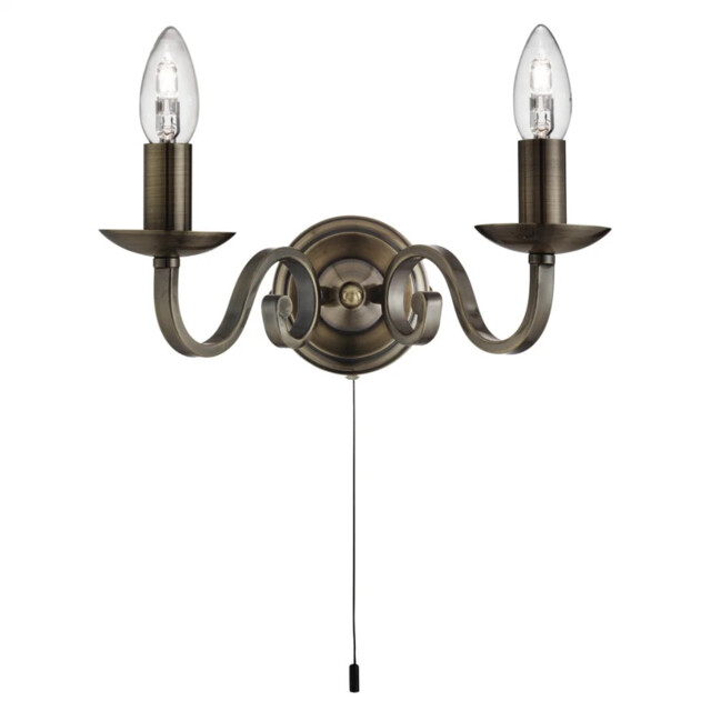 Wall Light Brass Richmond Antique Searchlight 1502-2ab