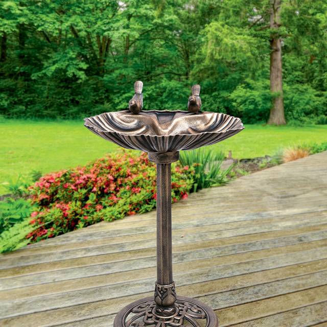 Decor Bird Bath H80 X W50cm Garden Decoration