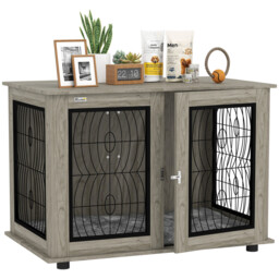 "Pawhut Dog Crate Furniture, 44.5"" End Table For Extra Large Dogs W/"