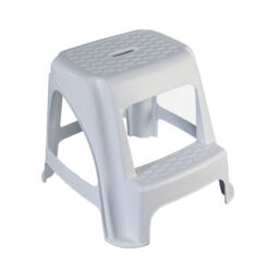 Gpc White Plastic Step Portable Ladder Safety Stool L470 X W510 X