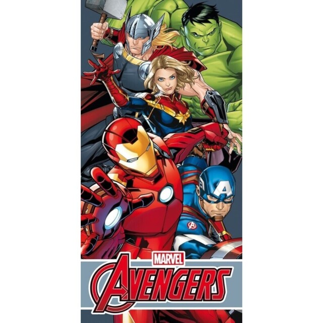 Marvel Avengers Beach Bath Towel 70 X 137 Cm Thor Hulk Cap Iron Man